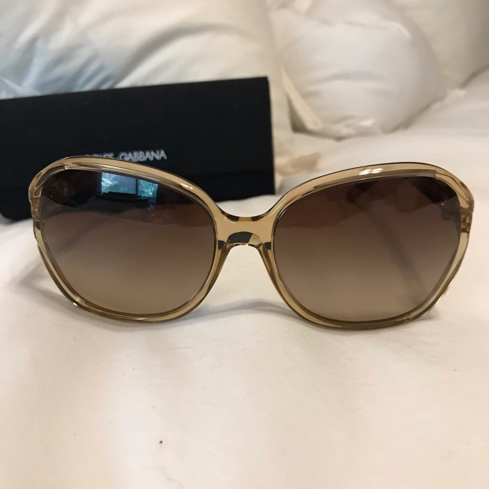 New Dolce and Gabbana Brown and Gold Sunglasses